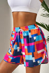 KaleaBoutique Stylish Geometric Printed Drawstring Waist Beach Shorts with Pockets