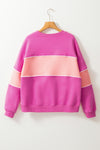 KaleaBoutique Colorblock Patchwork Drop Shoulder Ribbed Trim Sweatshirt - KaleaBoutique.com