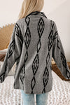 KaleaBoutique Aztec Contrast Chest Pockets Loose Shacket - KaleaBoutique.com