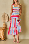 KaleaBoutique Ruffled Straps Smocked Tiered Long Dress - KaleaBoutique.com