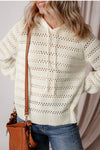 KaleaBoutique Pointelle Knit Raglan Sleeve Hooded Sweater - KaleaBoutique.com