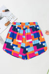 KaleaBoutique Stylish Geometric Printed Drawstring Waist Beach Shorts with Pockets