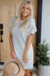 KaleaBoutique Ruffled Short Sleeve Crew Neck T Shirt Shift Mini Dress - KaleaBoutique.com