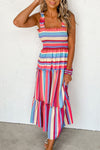 KaleaBoutique Ruffled Straps Smocked Tiered Long Dress - KaleaBoutique.com