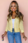 KaleaBoutique Pointelle Knit Open Front Short Cardigan - KaleaBoutique.com