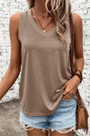 KaleaBoutique Comfortable Ribbed V Neck Tank - KaleaBoutique.com