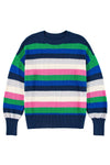 KaleaBoutique Rainbow Striped Crew Neck Drop Shoulder Sweater - KaleaBoutique.com