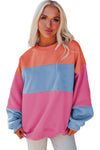 KaleaBoutique Beautiful Colorblock Patchwork Drop Shoulder Sweatshirt - KaleaBoutique.com