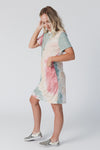 KaleaBoutique Comfortable Summer Tie Dye Oversized Slit Tee Dress - KaleaBoutique.com