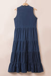 KaleaBoutique Sleeveless Tiered Chambray Maxi Dress - KaleaBoutique.com