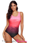 KaleaBoutique Stylish Gradient Criss-Cross Back One Piece Swimsuit - KaleaBoutique.com