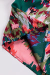 KaleaBoutique Abstract Print Smocked Cuffs Frilled Neck Blouse - KaleaBoutique.com