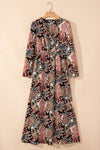 KaleaBoutique Floral Print V Neck Wrap High Waist Maxi Dress - KaleaBoutique.com