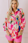 KaleaBoutique Stylish Abstract Print Ruffled Puff Sleeve Shirt - KaleaBoutique.com