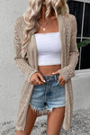 KaleaBoutique Stylish Solid Color Pointelle Knit Open Front Cardigan - KaleaBoutique.com