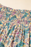 KaleaBoutique Boho Floral & Paisley Print Shirred Waist Long Skirt - KaleaBoutique.com