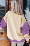 KaleaBoutique Stylish Colorblock Patchwork Drop Shoulder Sweatshirt - KaleaBoutique.com