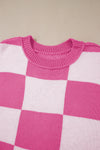 KaleaBoutique Checkered Bishop Sleeve Sweater - KaleaBoutique.com