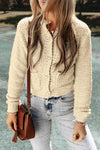 KaleaBoutique Pearl Buttons Popcorn Textured Sweater Cardigan - KaleaBoutique.com