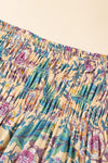 KaleaBoutique Boho Floral & Paisley Print Shirred Waist Long Skirt - KaleaBoutique.com