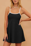 KaleaBoutique Sporty Ribbed Spaghetti Straps One Piece Swimdress - KaleaBoutique.com