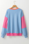 KaleaBoutique Beautiful Colorblock Patchwork Drop Shoulder Sweatshirt - KaleaBoutique.com