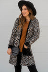 Leopard Patched Pocket Open Front Cardigan - KaleaBoutique.com