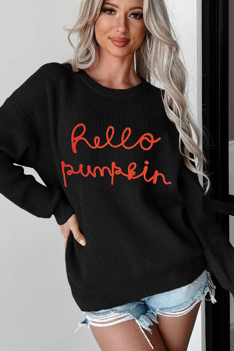 KaleaBoutique Hello Pumpkin Graphic Sweater - KaleaBoutique.com