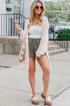 Hollowed Crochet Drop Shoulder Open Front Cardigan - KaleaBoutique.com