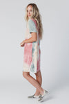 KaleaBoutique Comfortable Summer Tie Dye Oversized Slit Tee Dress - KaleaBoutique.com