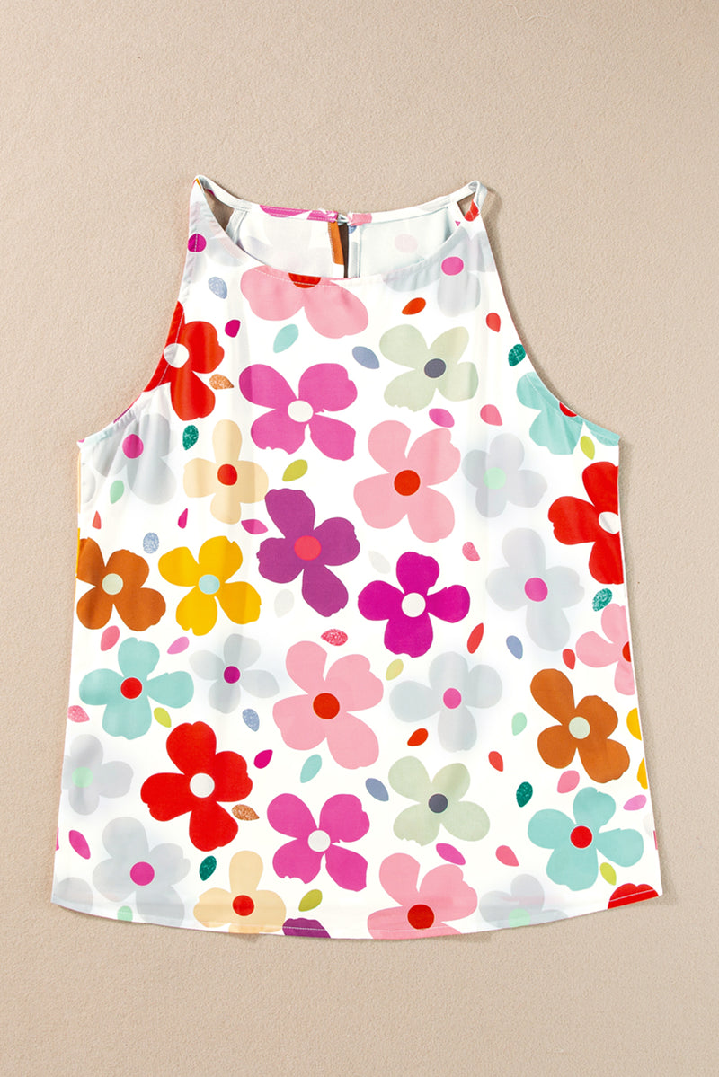 Cute Floral Print Vest - KaleaBoutique.com