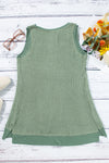 Scoop Neck Waffle Knit Flowy Vest - KaleaBoutique.com