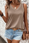 KaleaBoutique Comfortable Ribbed V Neck Tank - KaleaBoutique.com