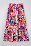 KaleaBoutique Abstract Floral Print Ruffled High Waist Maxi Skirt - KaleaBoutique.com