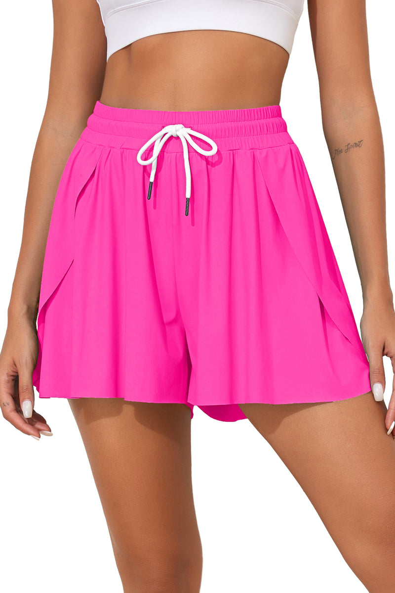 KaleaBoutique Stylish Drawstring Elastic Waist Lined Ruffle Shorts Bikini Bottom