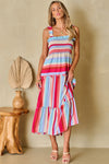 KaleaBoutique Ruffled Straps Smocked Tiered Long Dress - KaleaBoutique.com