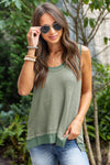 Scoop Neck Waffle Knit Flowy Vest - KaleaBoutique.com