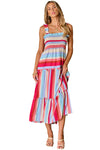 KaleaBoutique Ruffled Straps Smocked Tiered Long Dress - KaleaBoutique.com