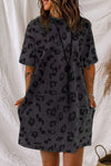 Vintage Washed Leopard T-Shirt Dress with Pockets - KaleaBoutique.com