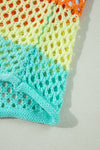 KaleaBoutique Colorblock Patchwork Knit Crochet Eyelet Sweater - KaleaBoutique.com