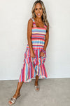 KaleaBoutique Ruffled Straps Smocked Tiered Long Dress - KaleaBoutique.com