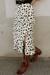 KaleaBoutique Stylish Leopard Spots Printed Split Hem Midi Skirt - KaleaBoutique.com