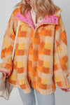 KaleaBoutique Checkered Sherpa Hooded Jacket - KaleaBoutique.com