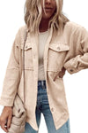 KaleaBoutique Corduroy Flap Pocket Button Up Shacket - KaleaBoutique.com