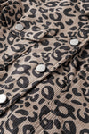 KaleaBoutique Leopard Print Corduroy Irregular Hem Buttoned Jacket - KaleaBoutique.com