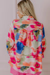 KaleaBoutique Stylish Abstract Print Ruffled Puff Sleeve Shirt - KaleaBoutique.com