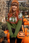 KaleaBoutique Halloween Ghost Pattern Drop Shoulder Sweater - KaleaBoutique.com