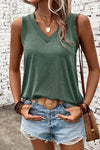 KaleaBoutique Comfortable Ribbed V Neck Tank - KaleaBoutique.com