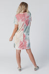 KaleaBoutique Comfortable Summer Tie Dye Oversized Slit Tee Dress - KaleaBoutique.com