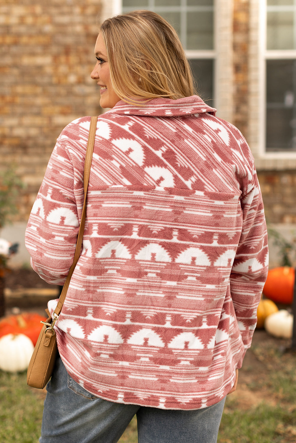 KaleaBoutique Plus Size Aztec Print Chest Pocket Shacket - KaleaBoutique.com